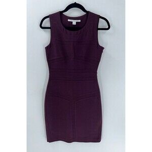 Women's Diane Von Furstenberg Burgundy Bodycon Dress Size 2